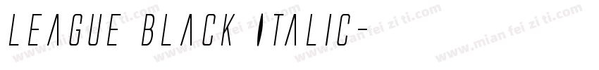 League Black Italic字体转换